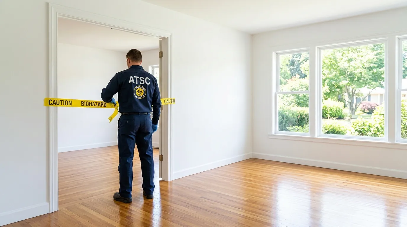 Certified biohazard cleanup crew performing Decomposition Cleanup in Babylon